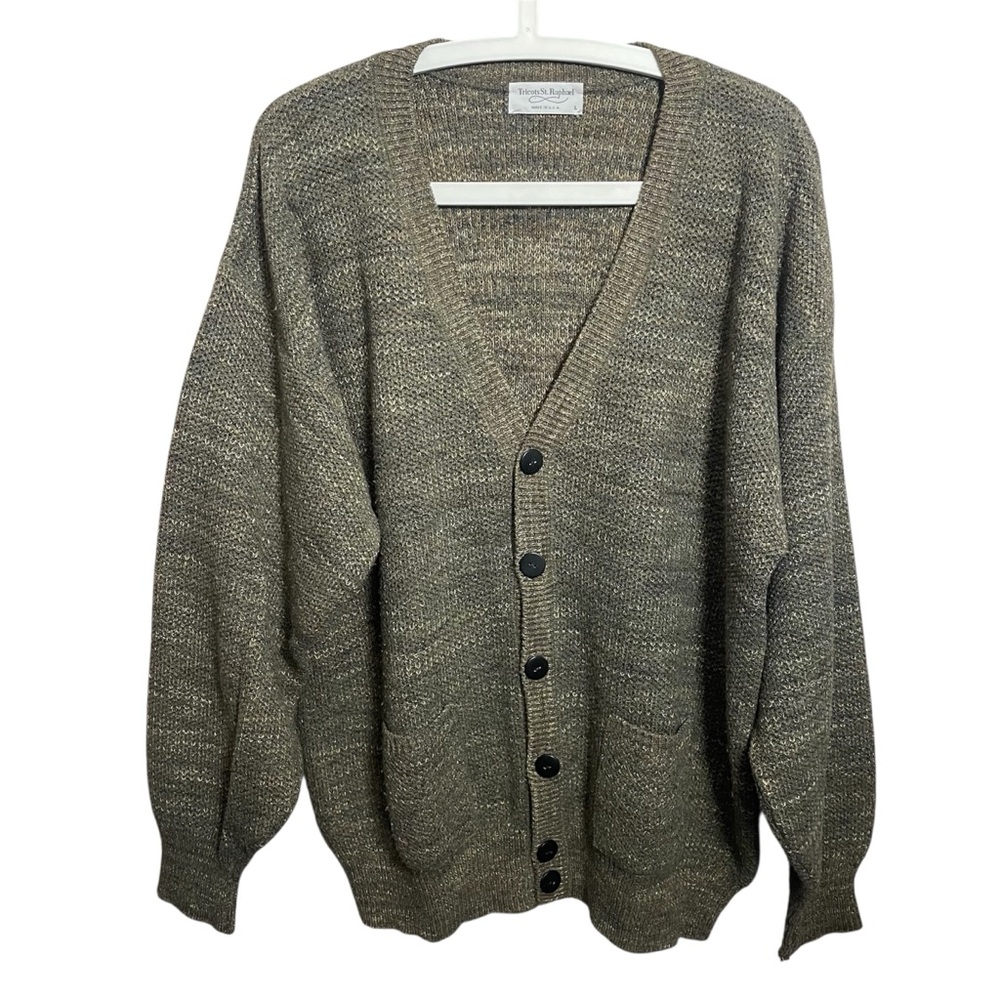 Tricots St. Raphael made in USA Vintage grandpa sweater cardigan